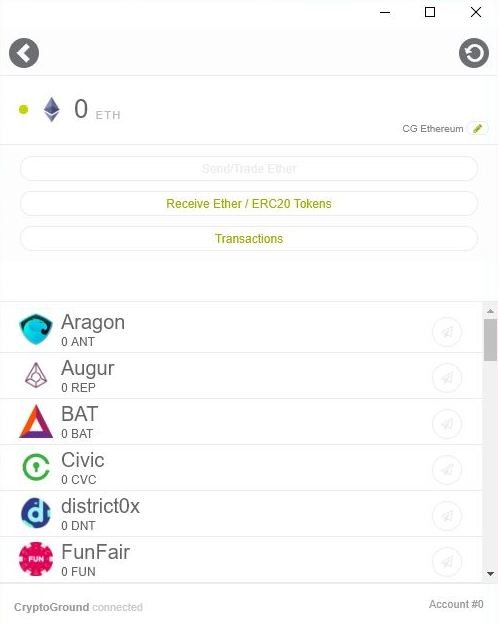 Keepkey account options